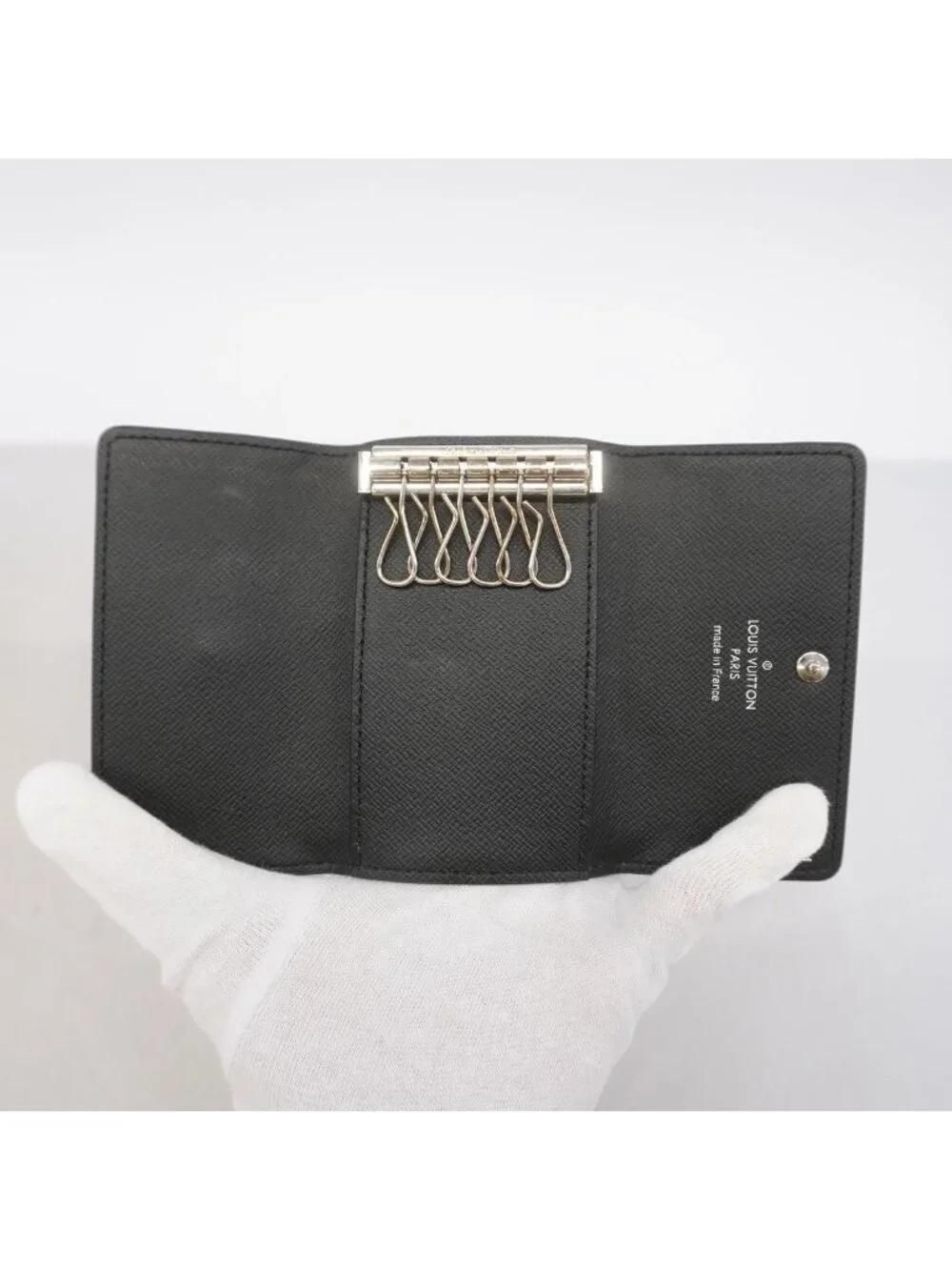 Louis Vuitton Key Case Monogram Eclipse Multicles 6 Black Key Holder